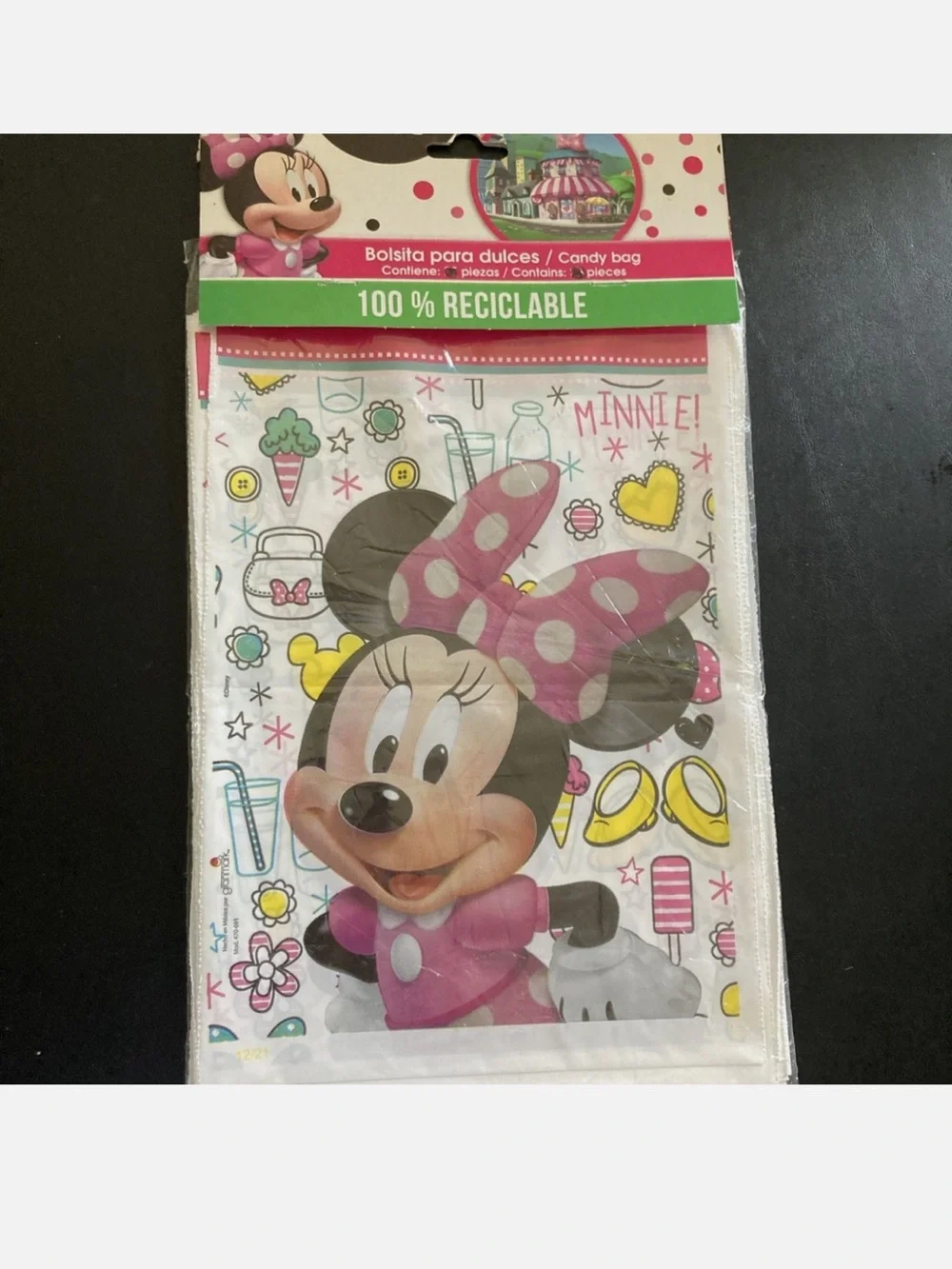 Disney Minnie Mouse Party Favor Bags in Pink and Yellow - 25 pc set
